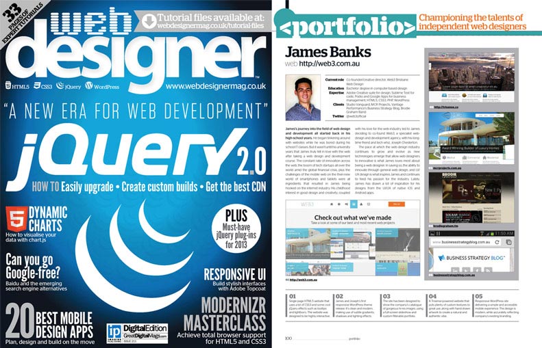 Web Designer Magazine Article