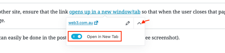 Open link in new window/tab - WordPress