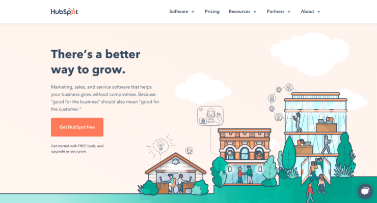 Hubspot Homepage Screenshot