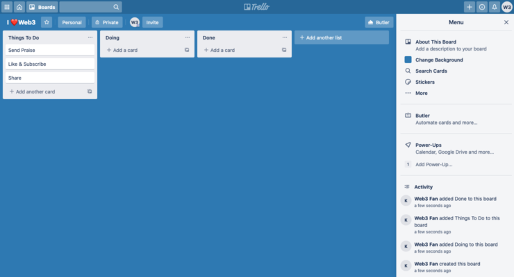 Trello board