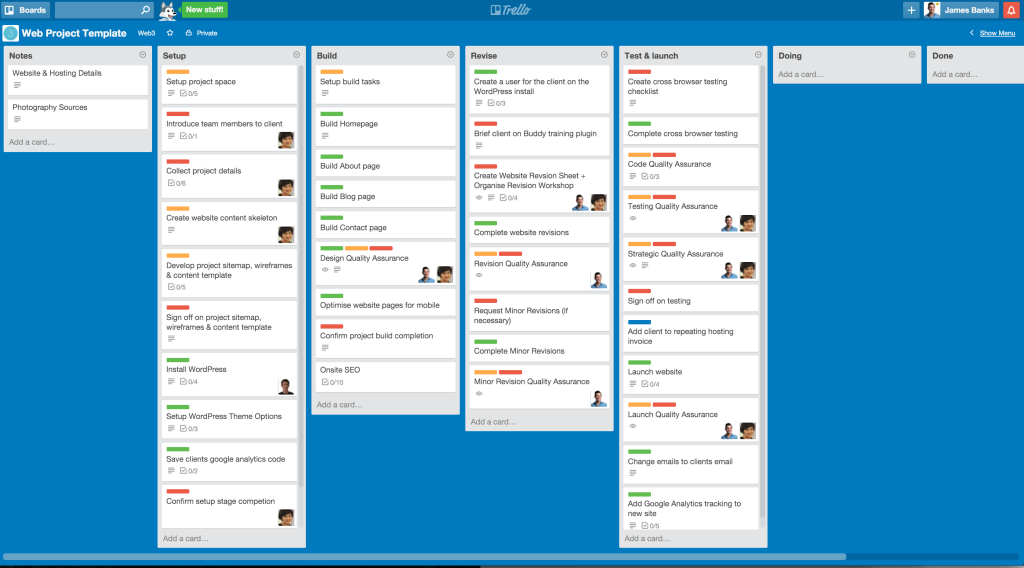 Our 39-point web design process that we follow for most web design projects.