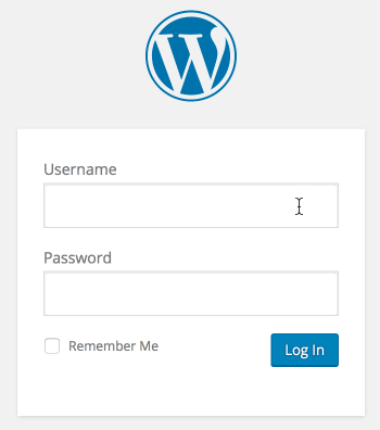 Website dashboard login form
