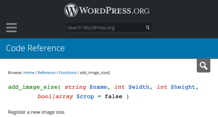 Add image Size to WordPress theme