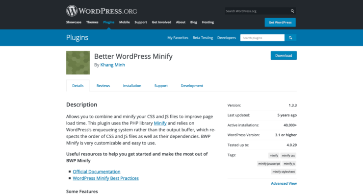 Better WordPress Minify