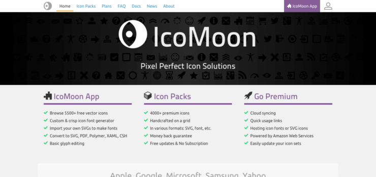 IcoMoon homepage