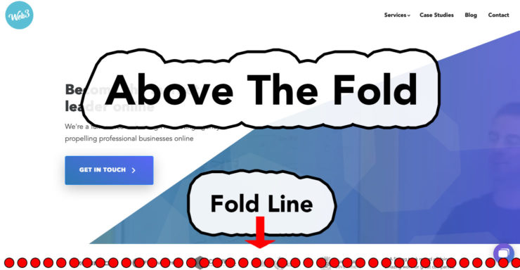 Web3 homepage - Above the fold