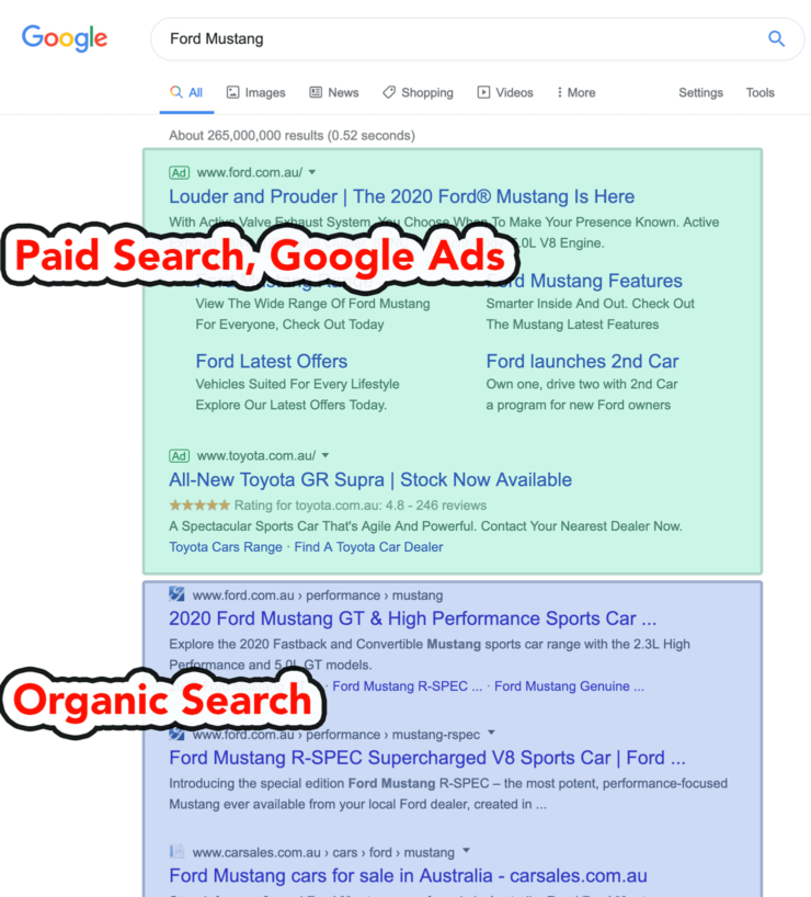 Paid vs Organic Search