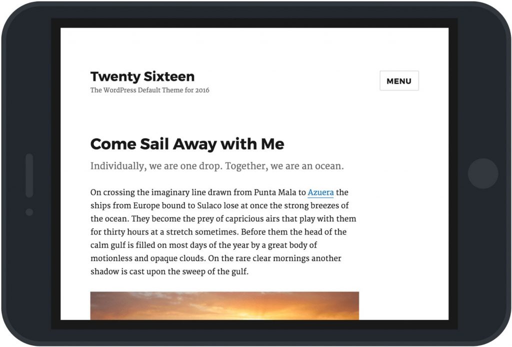 Twenty Sixteen Theme WordPress 4.4