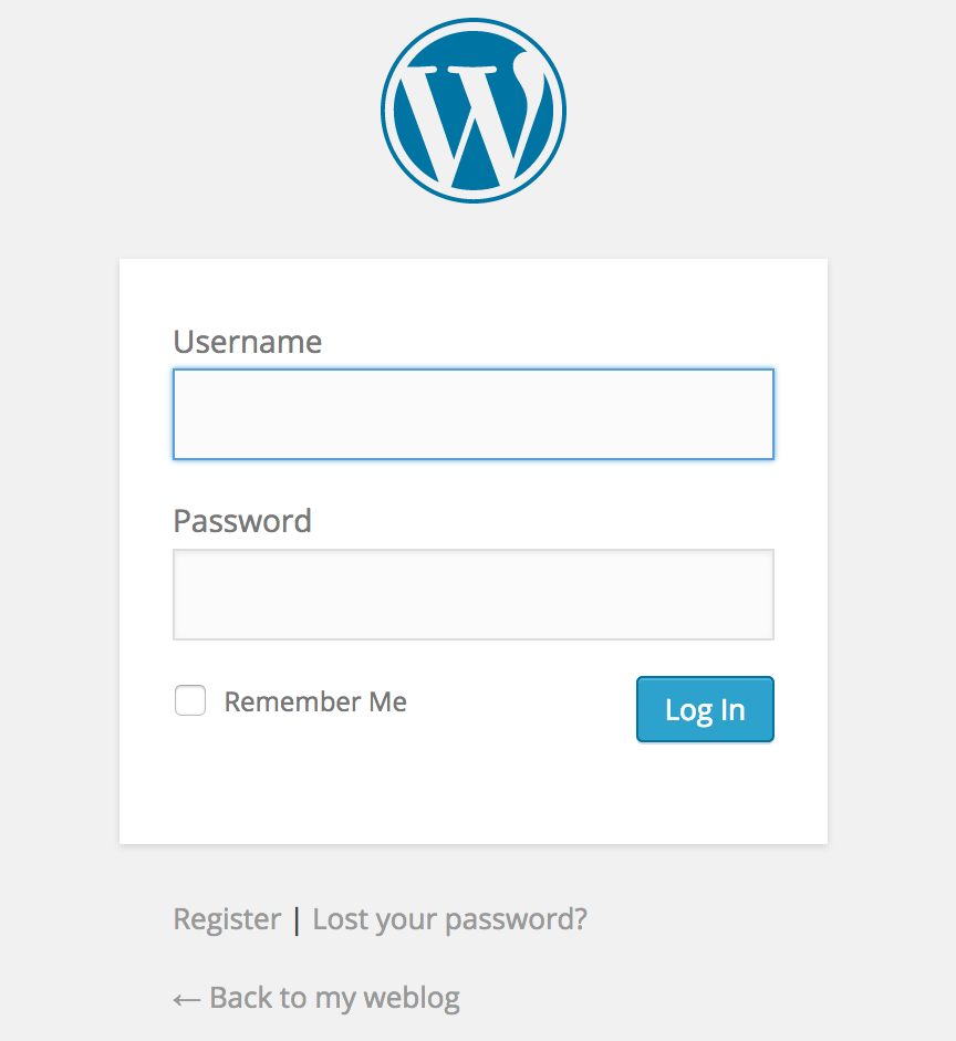 WordPress 3.8 Login Screen