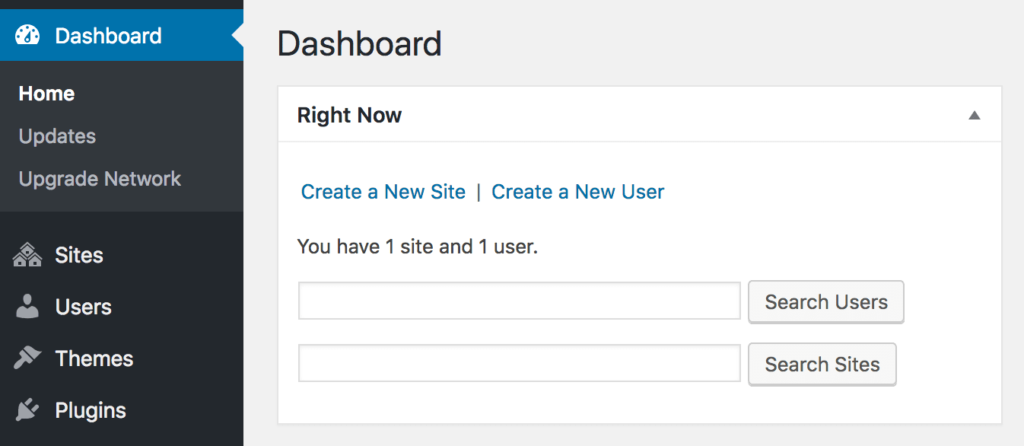 Multisite Admin Dashboard