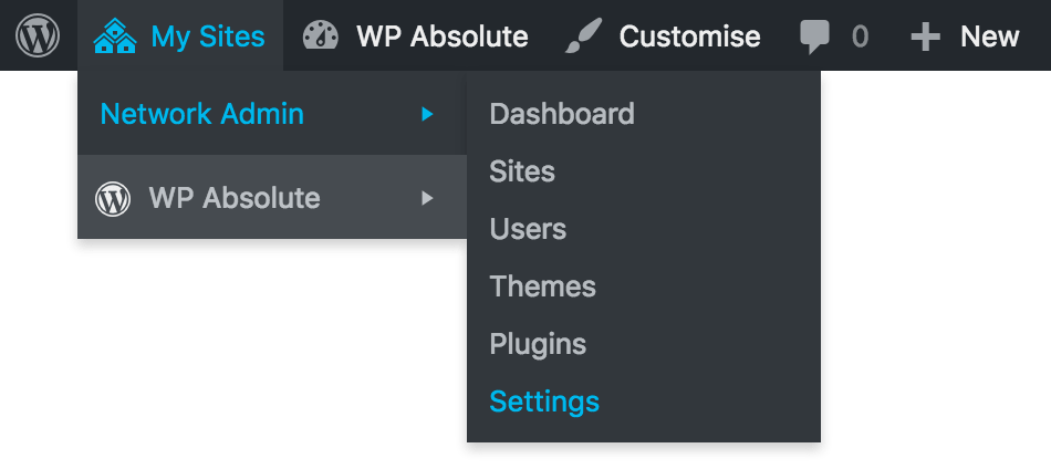 Network Dashboard Settings