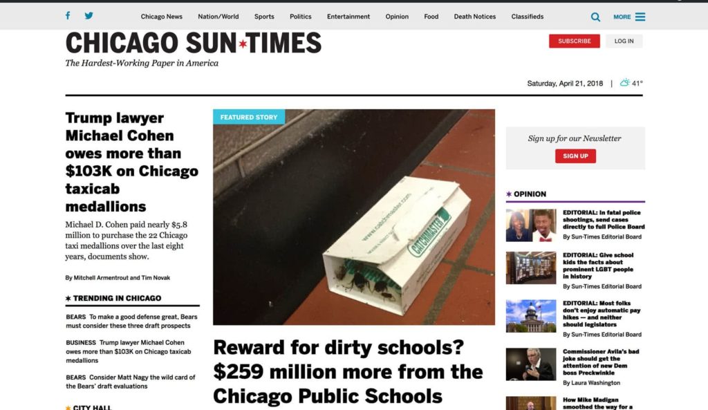 Chicago Sun Times Website