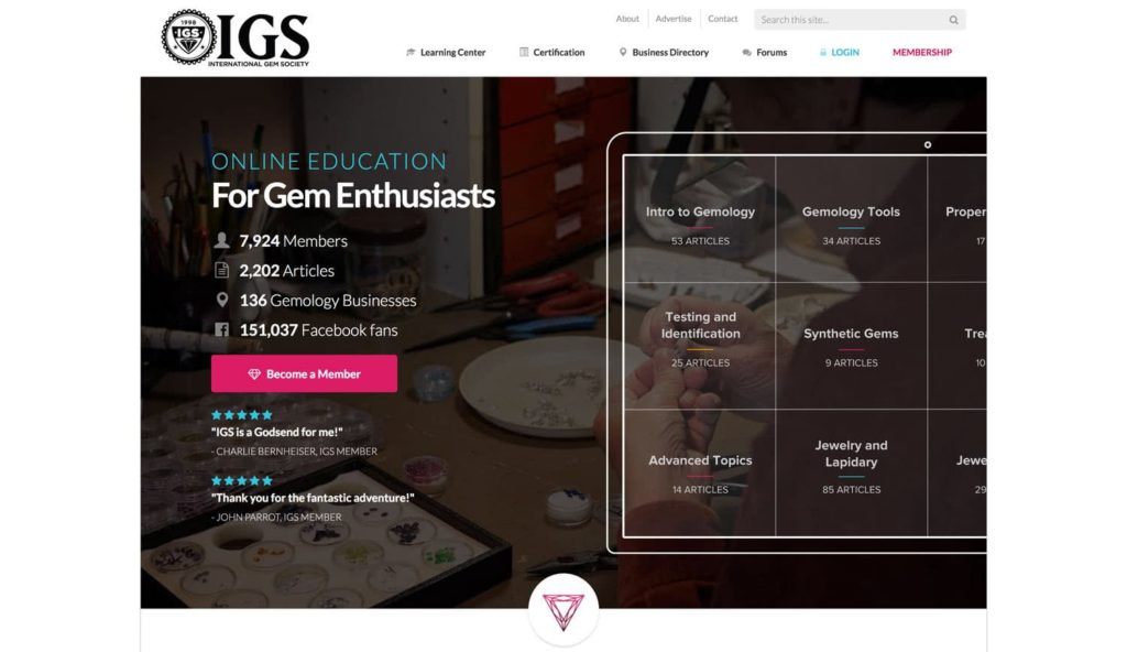 International Gem Society Website