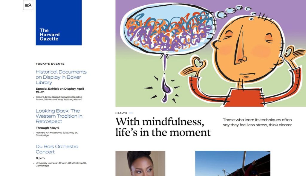 The Harvard Gazette Website