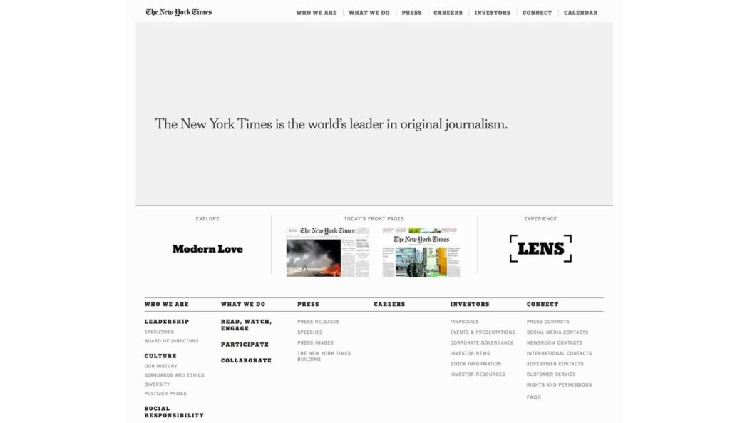 The New York Times Website