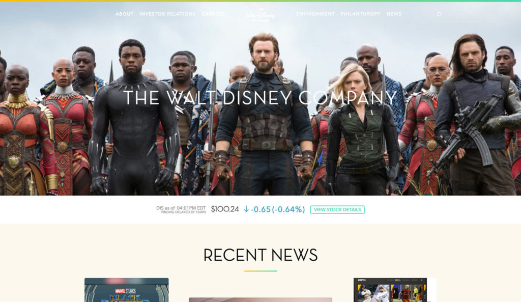 The Walt Disney Company Website