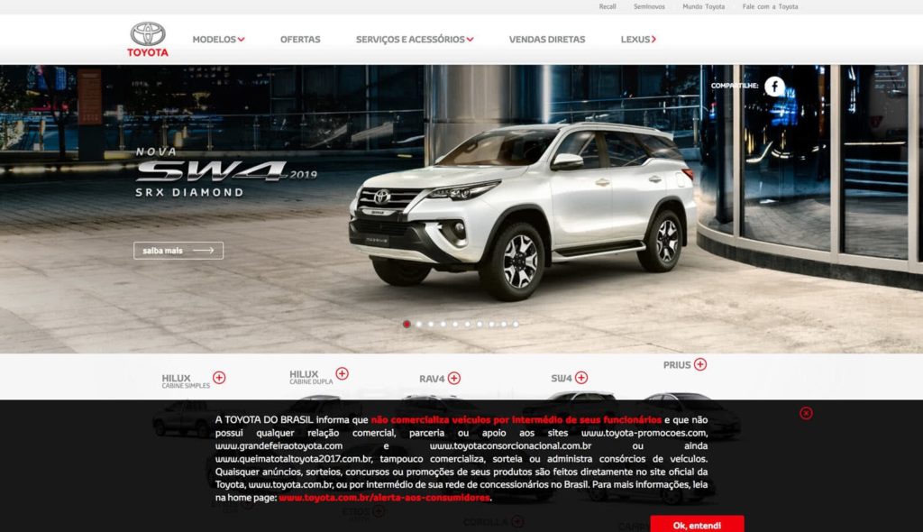 Toyota Website