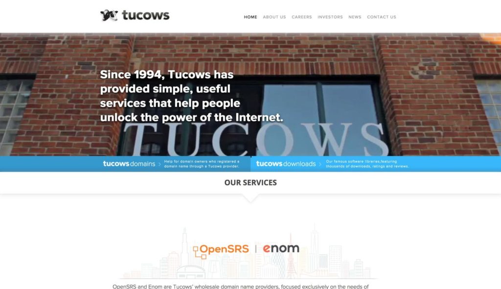 Tucows Website