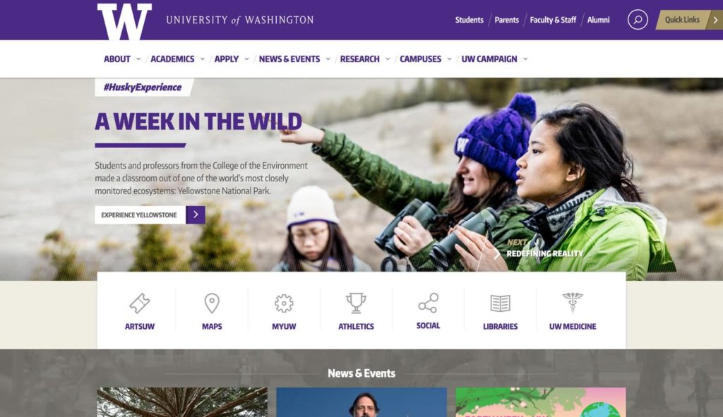 University of Washington Website