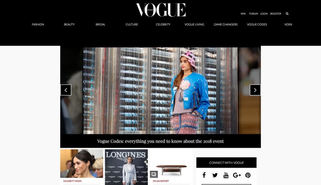 Vogue Website