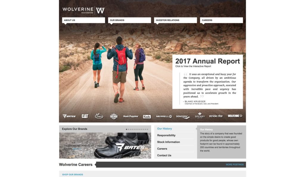 Wolverine Worldwide Website