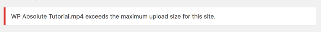 Exceeds File Upload Size