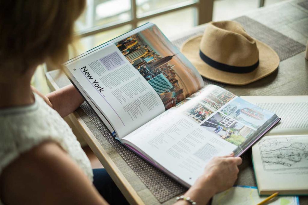 woman reading a book