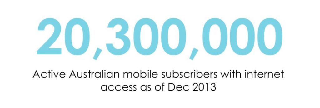 20.3 million active Australian mobile subscribers as of December 2013