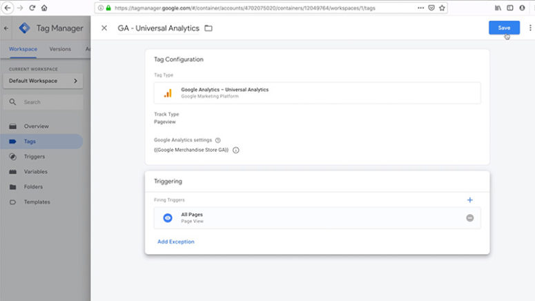 Adding Google Analytics to Google Tag Manager