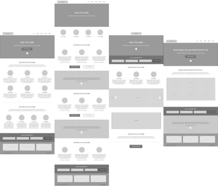 Mosaic Site Wireframes